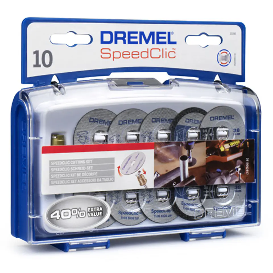 ⁨ZESTAW DO DREMEL SC690 TARCZE 10 SZT. + TRZPIEŃ⁩ w sklepie Wasserman.eu