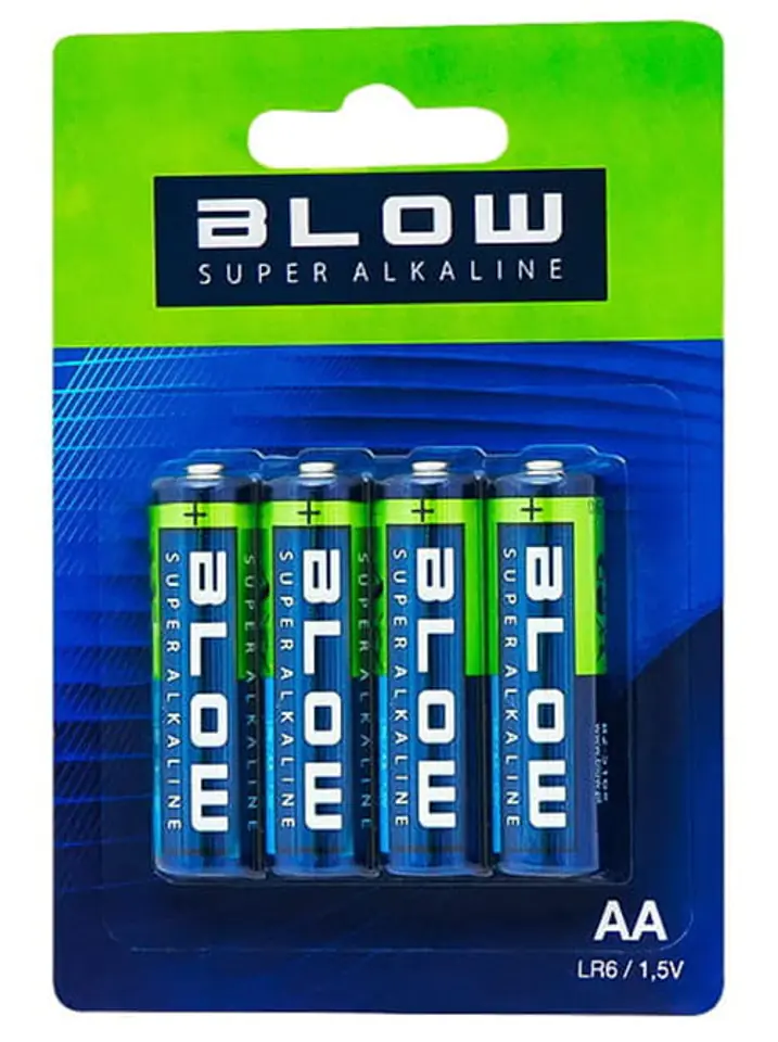 ⁨Baterie AA 1,5V alkaliczne LR6 paluszki Blow (4 sztuki)⁩ w sklepie Wasserman.eu