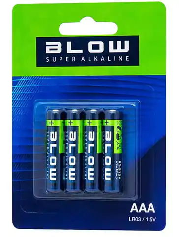 ⁨Baterie alkaliczne Blow Super Alkaline AAA LR3 (4 sztuki)⁩ w sklepie Wasserman.eu