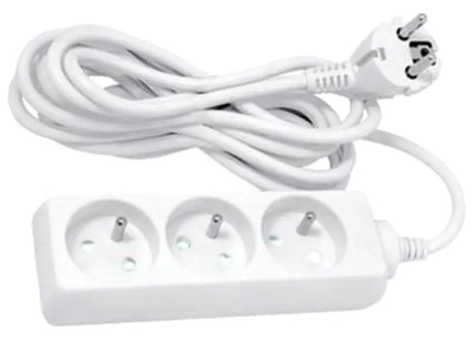 ⁨Electric extension cord 3 sockets (3 m)⁩ at Wasserman.eu