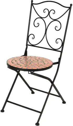 ⁨Krzesło metalowe ogrodowe balkonowe tarasowe Mozaika składane  90cm⁩ w sklepie Wasserman.eu