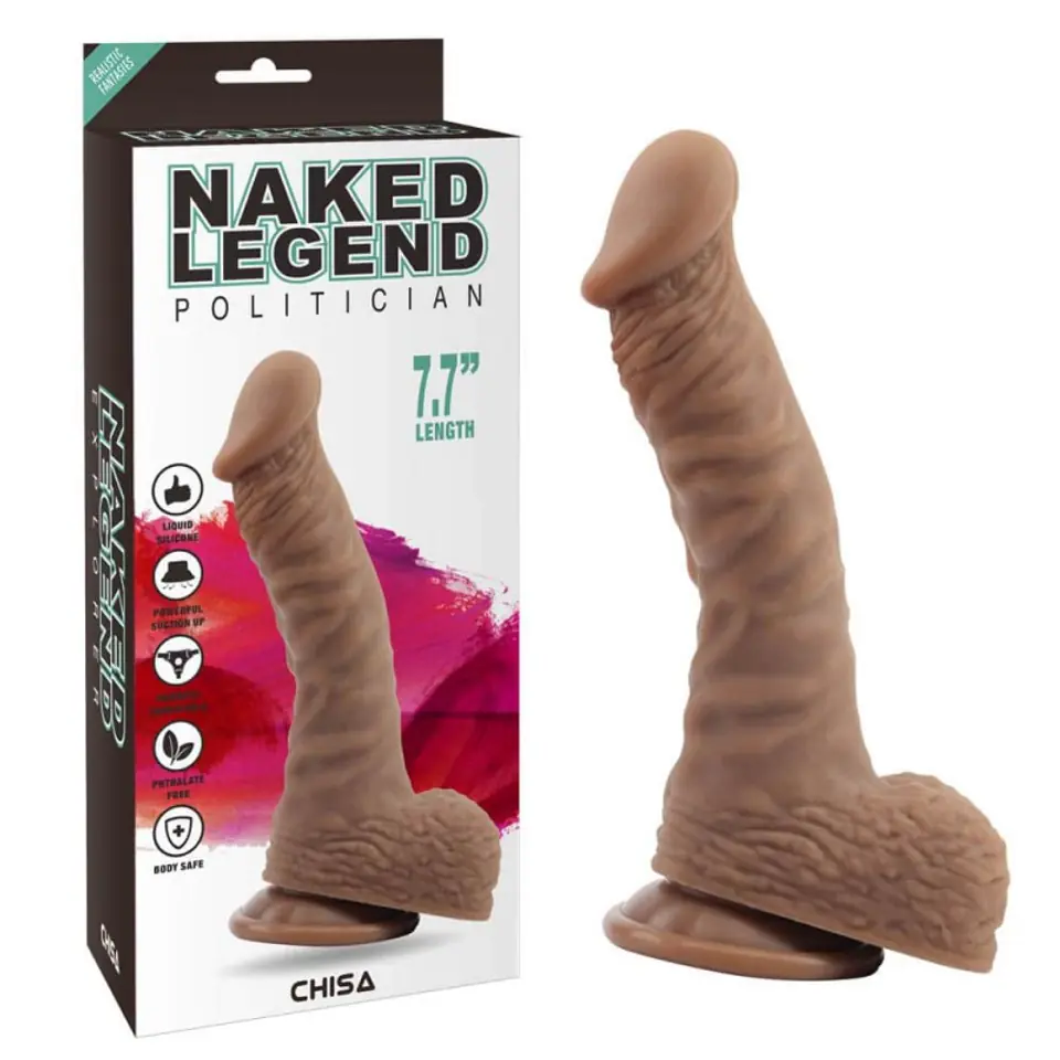 ⁨Dildo z przyssawką Naked Legend Politician 19,5cm Chisa⁩ w sklepie Wasserman.eu