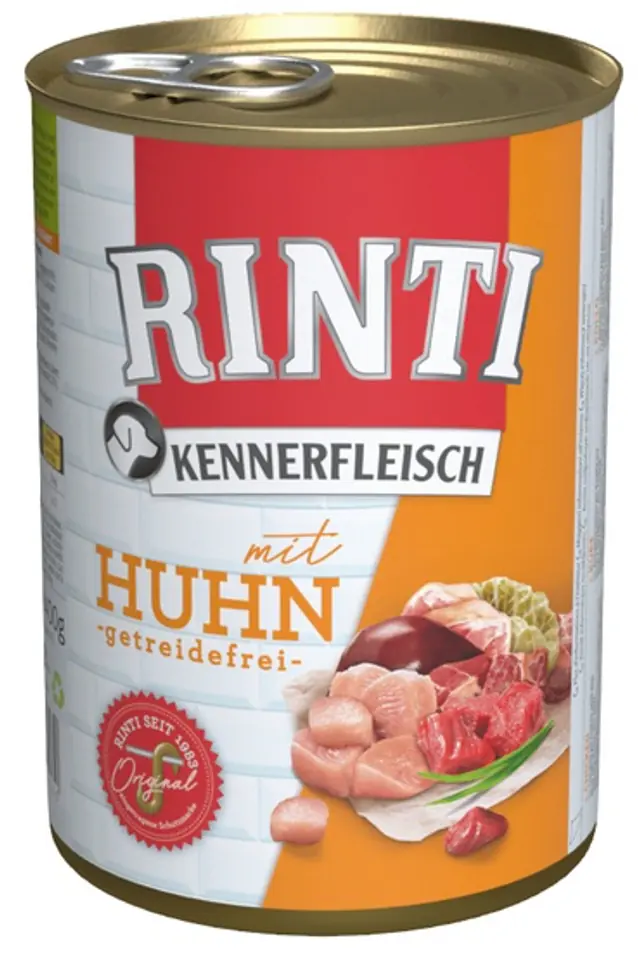 ⁨Rinti Kennerfleisch Huhn pies - kurczak puszka 400g⁩ w sklepie Wasserman.eu