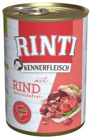 ⁨Rinti Kennerfleisch Rind pies - wołowina puszka 400g⁩ w sklepie Wasserman.eu