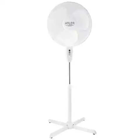⁨Adler AD 7305 Stand Fan, Number of speeds 3, 45 W, Oscillation, Diameter 40 cm, White⁩ w sklepie Wasserman.eu