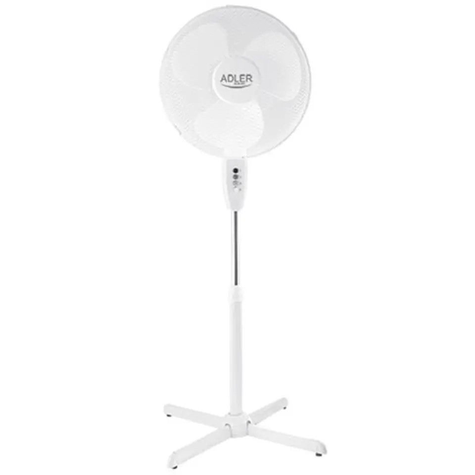 Adler AD 7305 Stand Fan, Number of speeds 3, 45 W, Oscillation, Diameter 40 cm, White w sklepie Wasserman.eu