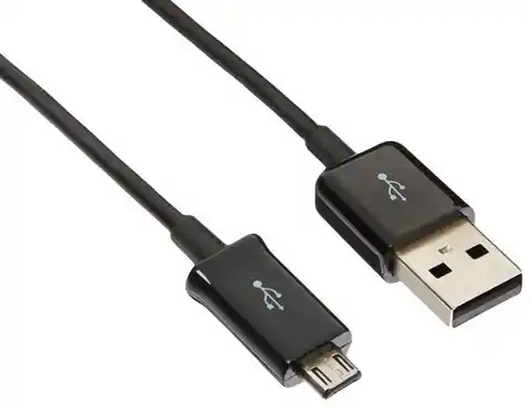⁨1.5m Micro USB cable for SAMSUNG ECB-DU4EBE black BULK⁩ at Wasserman.eu