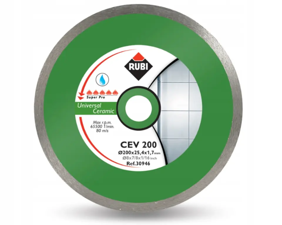 ⁨DIAMOND BLADE FOR WALL TILES, CONTINUOUS EDGING - CEV⁩ at Wasserman.eu