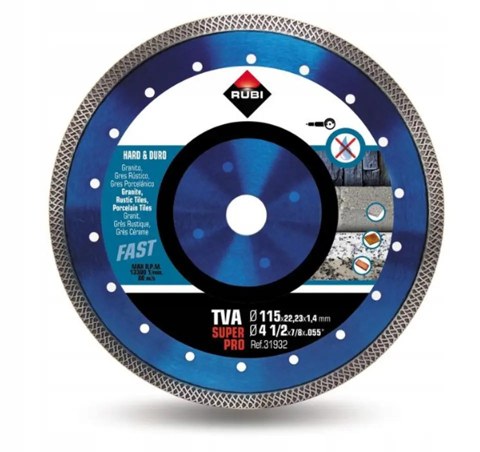 ⁨DIAMOND BLADE FOR HARD MATERIALS, TURBO VIPE EDGING⁩ at Wasserman.eu