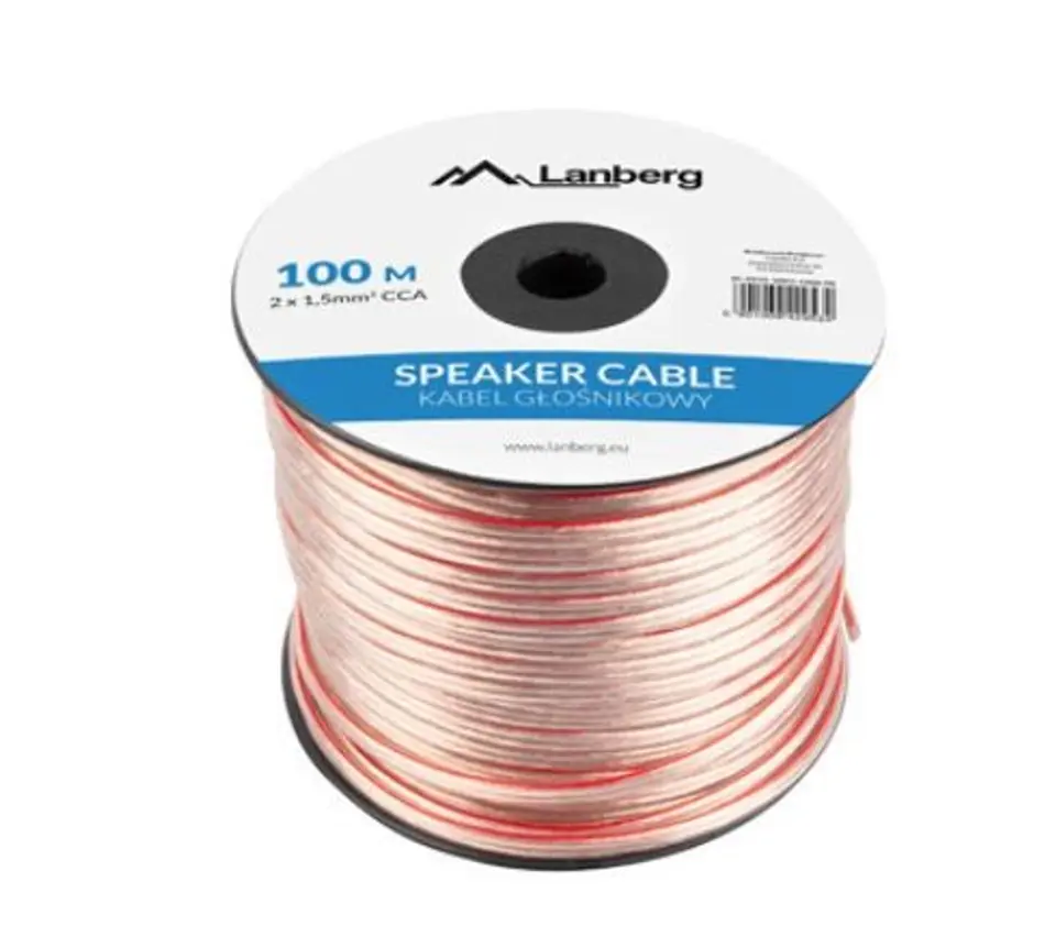 ⁨Speaker cable 2x1.5mm2 100m transparent⁩ at Wasserman.eu