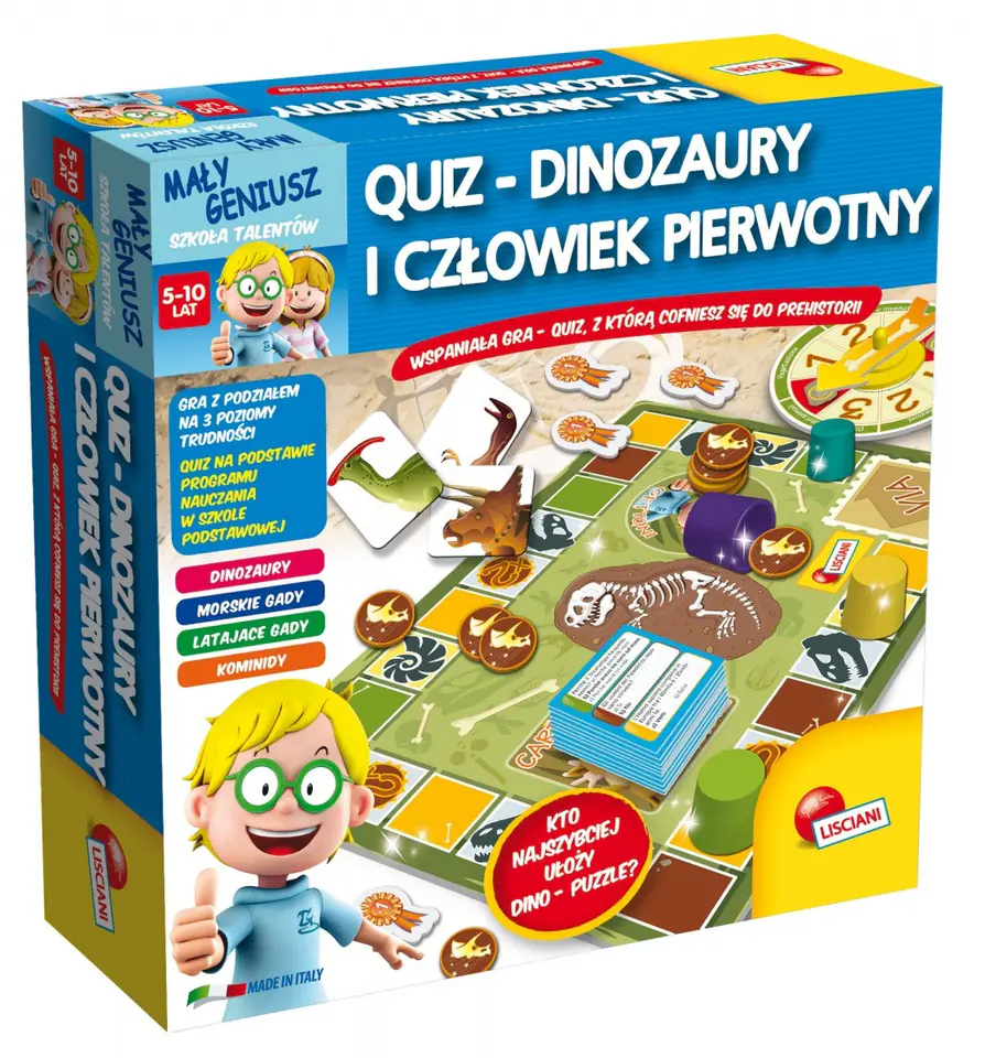 ⁨Mały Geniusz, Quiz - Dinozaury i czlowiek pierwotny⁩ w sklepie Wasserman.eu