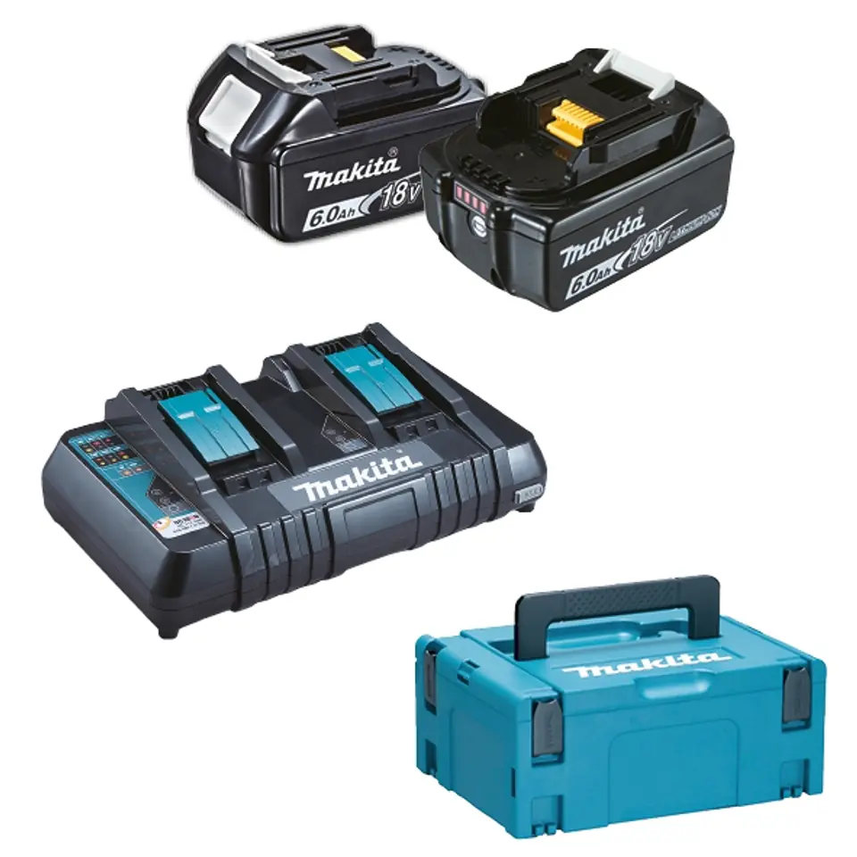 18V 6AH NETZTEIL KIT (BL1860B * 2 + DC18RD) im Wasserman.eu