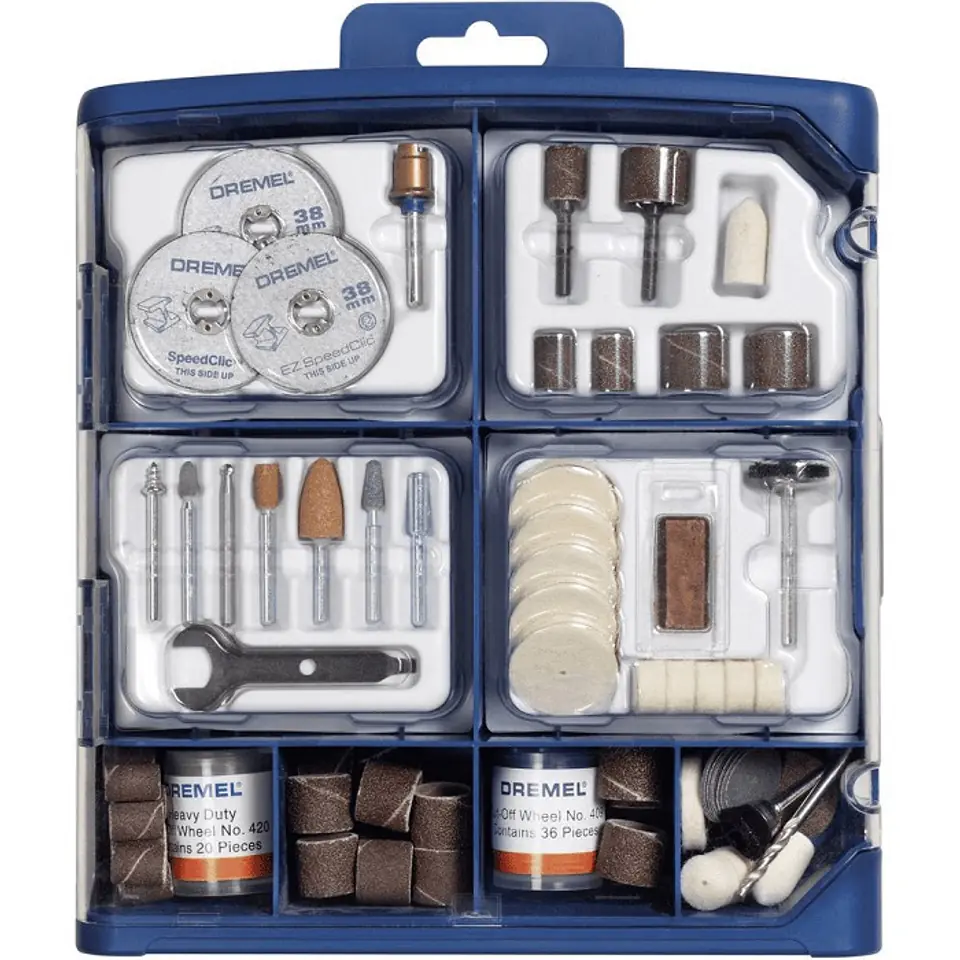 ⁨DREMEL UNIVERSAL ACCESSORY SET 150pcs. 724 FOR MULTI-GRINDERS⁩ at Wasserman.eu