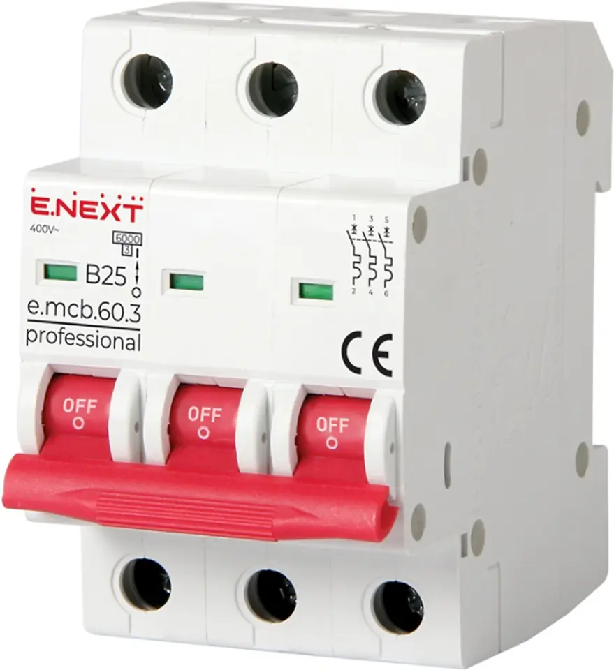 ⁨MCB CIRCUIT BREAKER. PRO60 3P B25A 6KA⁩ at Wasserman.eu