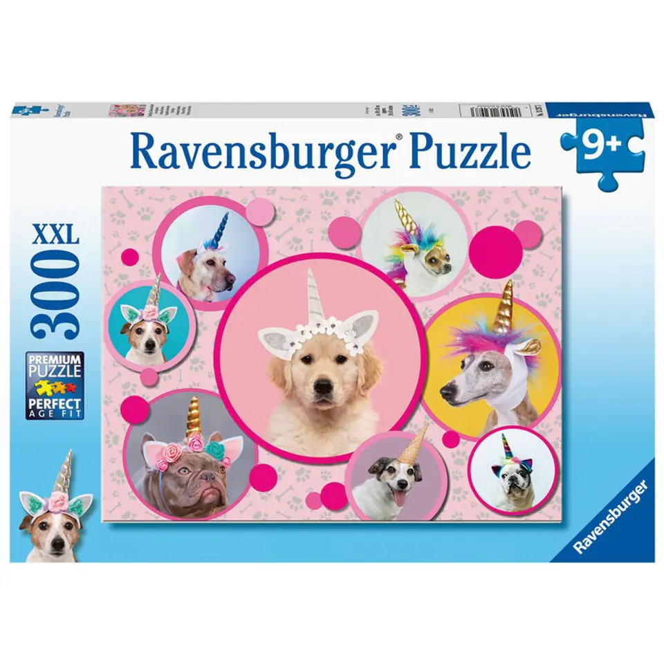 ⁨Puzzle 300 elementów XXL Pieski jednorożce⁩ w sklepie Wasserman.eu