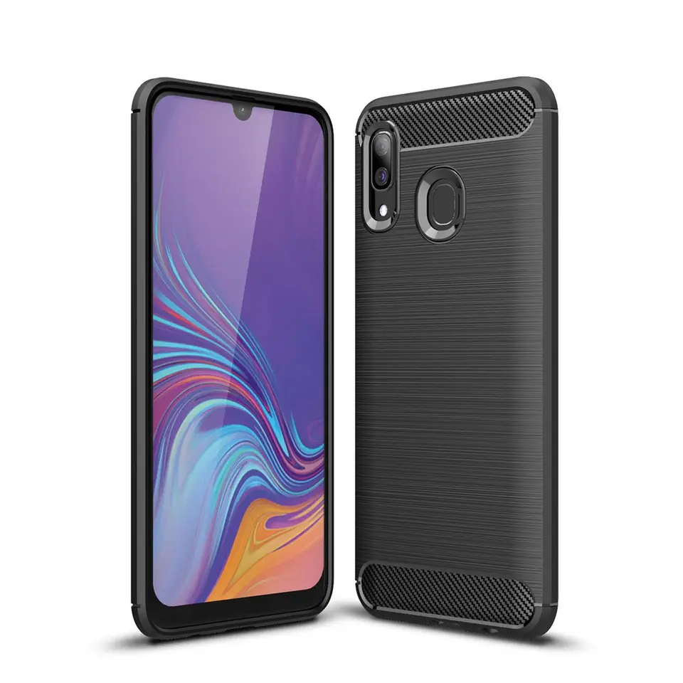 ⁨Case SAMSUNG GALAXY A40 Nexeri Carbon Armoured black⁩ at Wasserman.eu