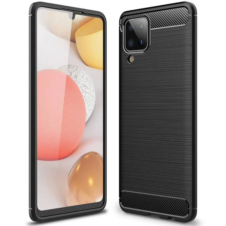 ⁨Case SAMSUNG GALAXY A12 Nexeri Carbon Armoured black⁩ at Wasserman.eu