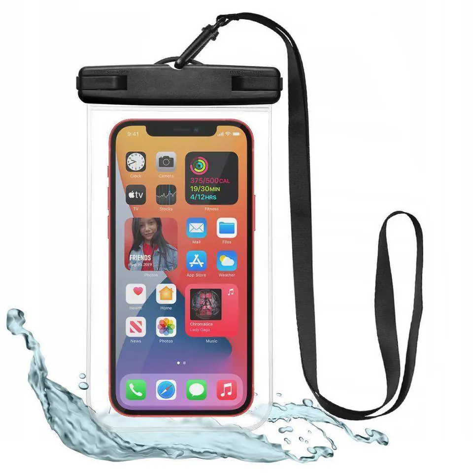 ⁨Tech-Protect Universal Waterproof Case Clear black⁩ at Wasserman.eu