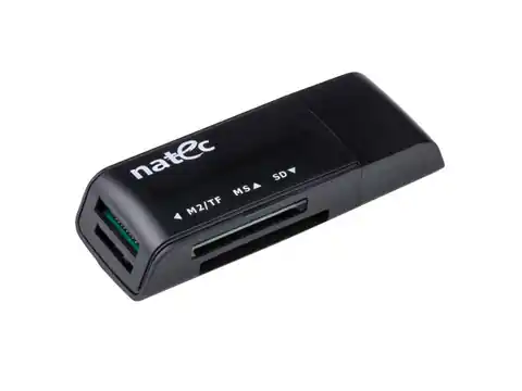 ⁨Czytnik kart pamięci ANT 3 Mini (SDHC/MMC/M2/Micro SD) Black⁩ w sklepie Wasserman.eu
