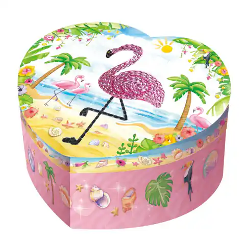 ⁨Pecoware Heart-shaped music box - Flamingo⁩ at Wasserman.eu