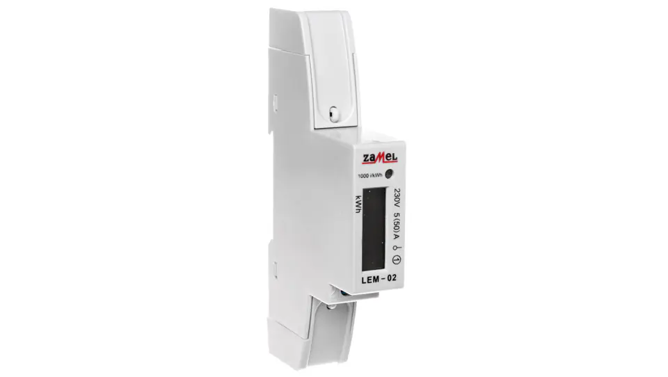 Electricity meter 1-phase 50A 230V LCD display LEM-02 EXT10000033 at Wasserman.eu
