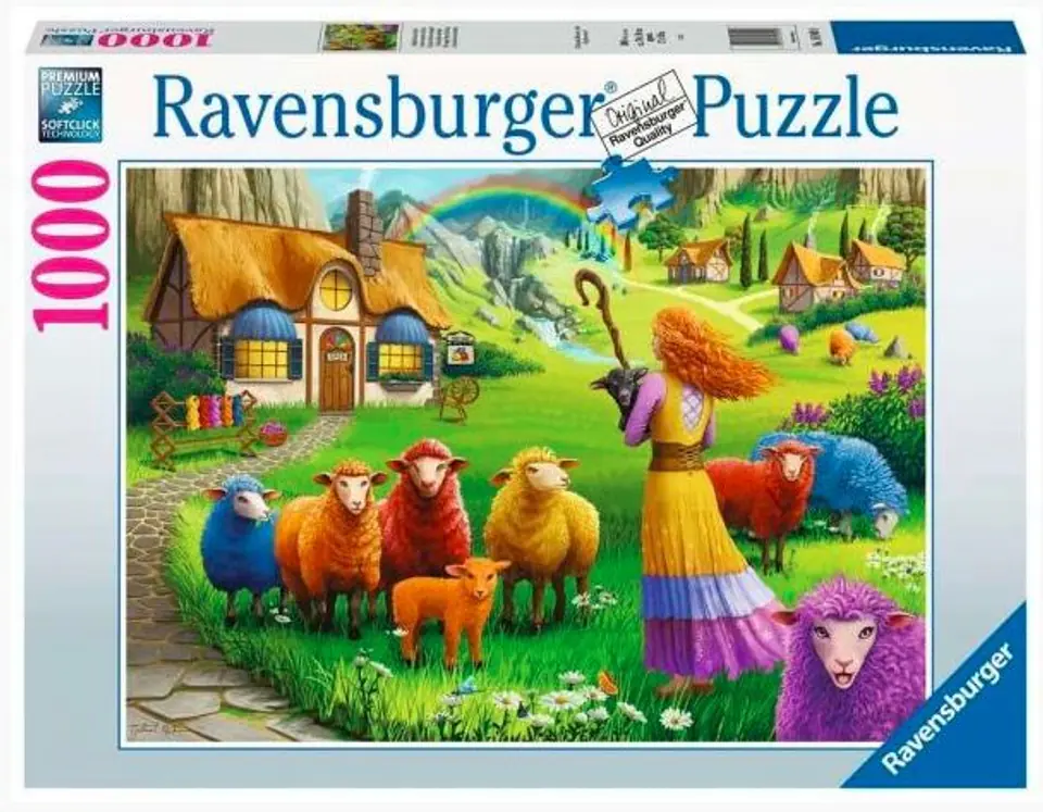 ⁨Puzzle 2D 1000 elementów Kolorowa wełna⁩ w sklepie Wasserman.eu