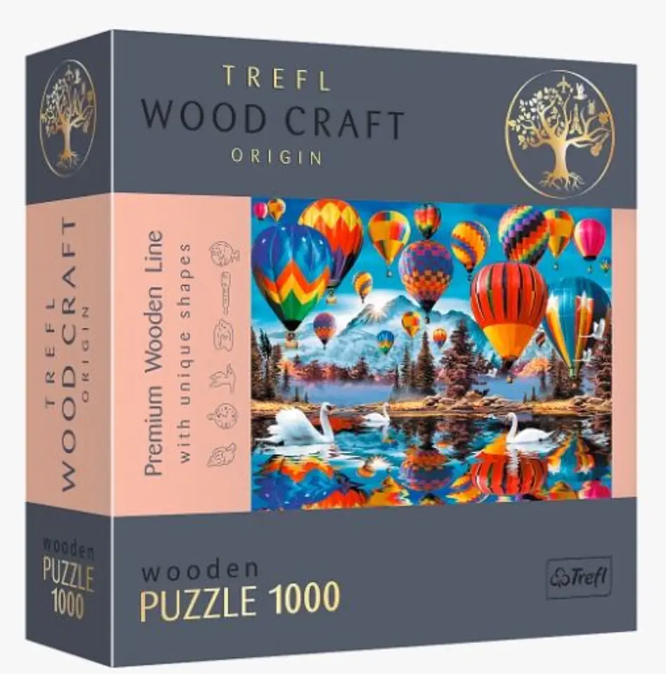 ⁨Puzzle drewniane 1000 elementów Kolorowe balony⁩ w sklepie Wasserman.eu