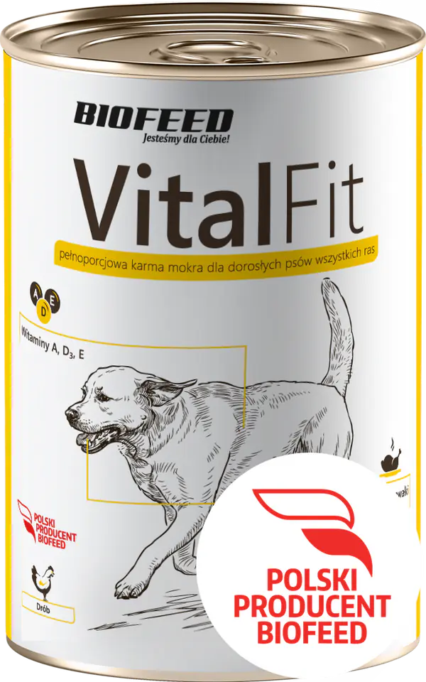 ⁨BIOFEED VitalFit - can for dogs with poultry 415g⁩ at Wasserman.eu