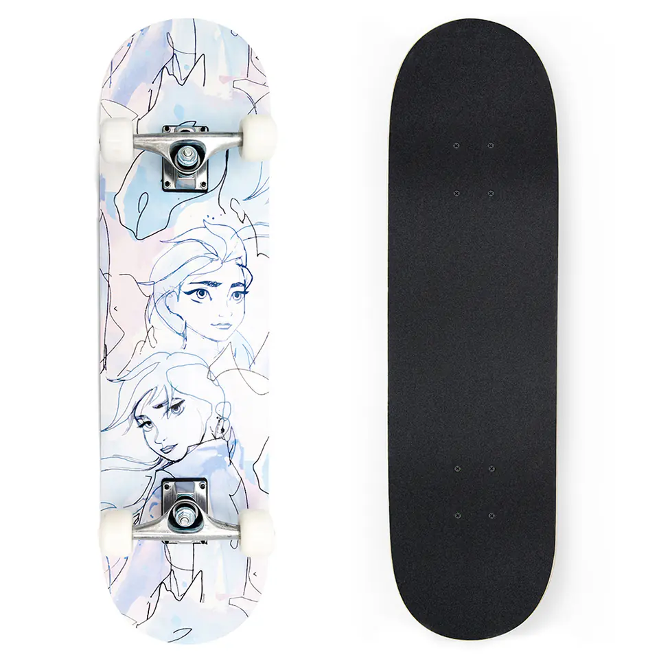 ⁨WOODEN SKATEBOARD LARGE FROZEN WATERCOLOR⁩ at Wasserman.eu