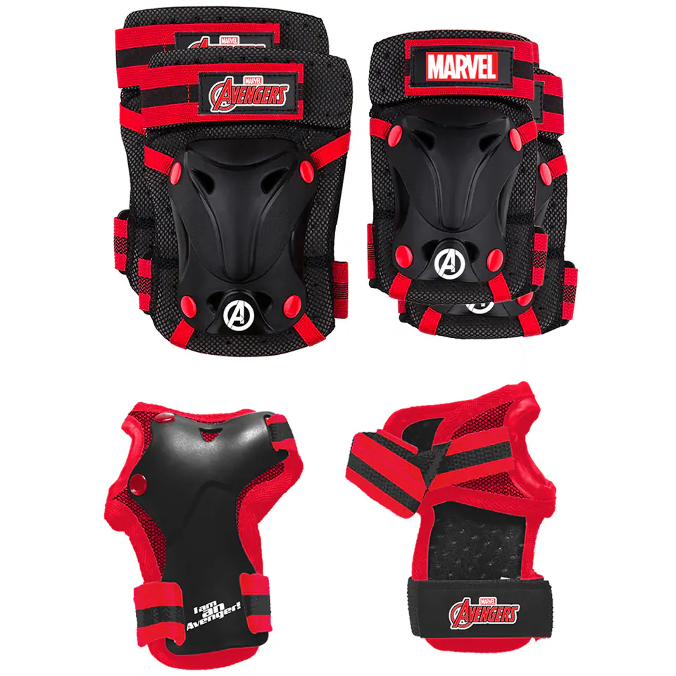 ⁨SKATE PROTECTORS - SET - KNEES, ELBOWS, WRISTS - AVENGERS⁩ at Wasserman.eu