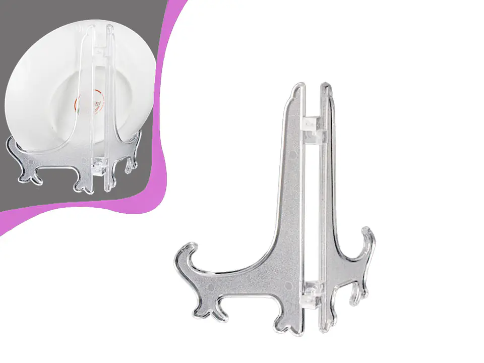 ⁨Plate stand (transparent) - 4''⁩ at Wasserman.eu