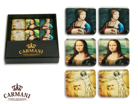⁨Komplet 6 magnesików  -L.Da Vinci - malarstwo⁩ w sklepie Wasserman.eu