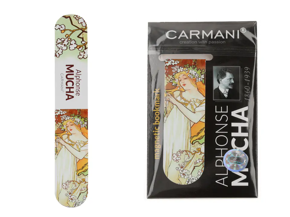 ⁨Magnetic bookmark - A. Mucha, Four Seasons, Spring (CARMANI)⁩ at Wasserman.eu