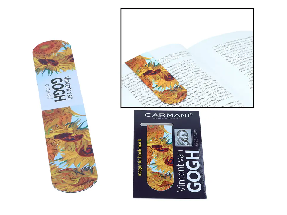 ⁨Magnetic bookmark - V. van Gogh, Sunflowers (CARMANI)⁩ at Wasserman.eu