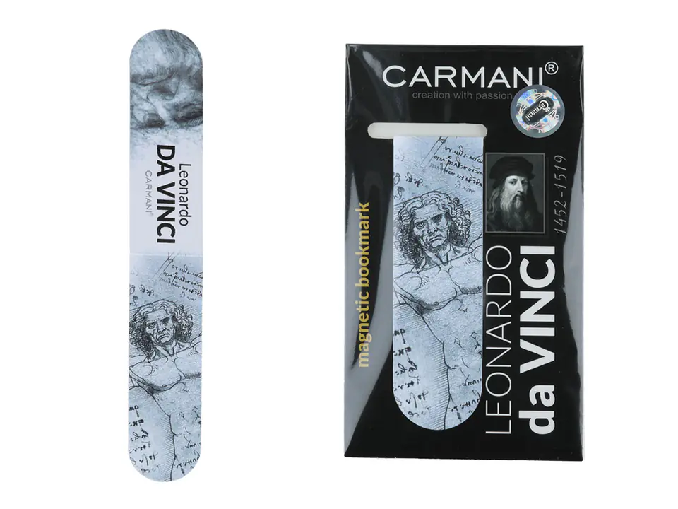 ⁨Magnetic bookmark - L. da Vinci, Vitruvian Man (CARMANI)⁩ at Wasserman.eu