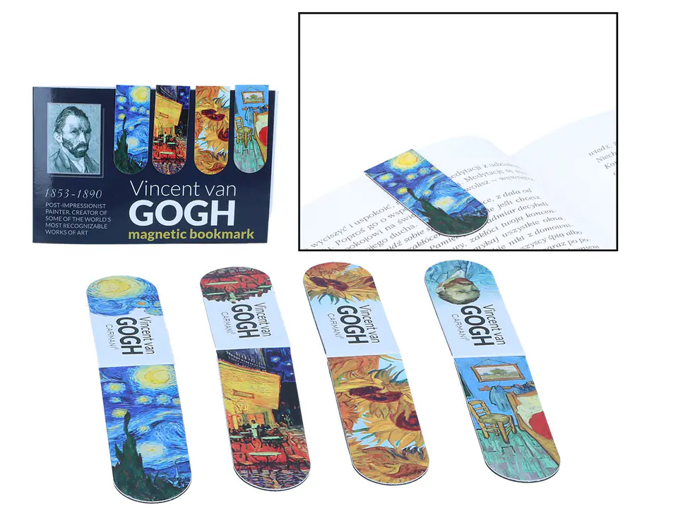 ⁨Set of 4 magnetic tabs - V. van Gogh (CARMANI)⁩ at Wasserman.eu