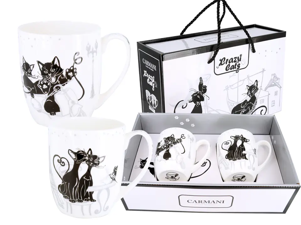 ⁨Set of 2 cups - cats (CARMANI)⁩ at Wasserman.eu