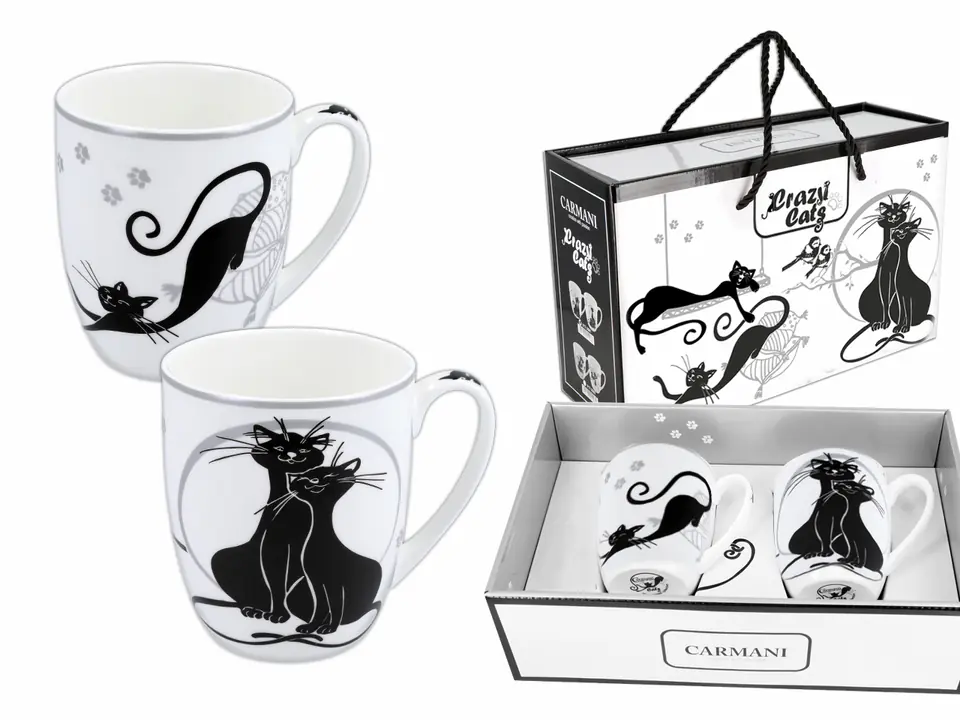 ⁨Set of 2 cups - cats (CARMANI)⁩ at Wasserman.eu