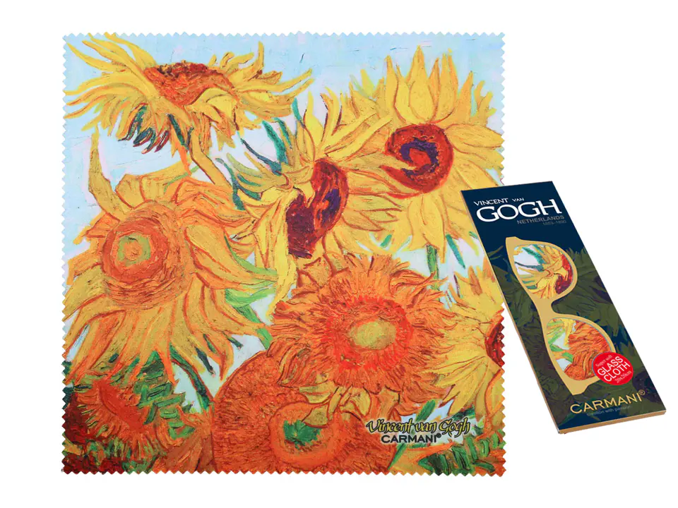 ⁨Cloth for glasses - V. van Gogh, Sunflowers (CARMANI)⁩ at Wasserman.eu