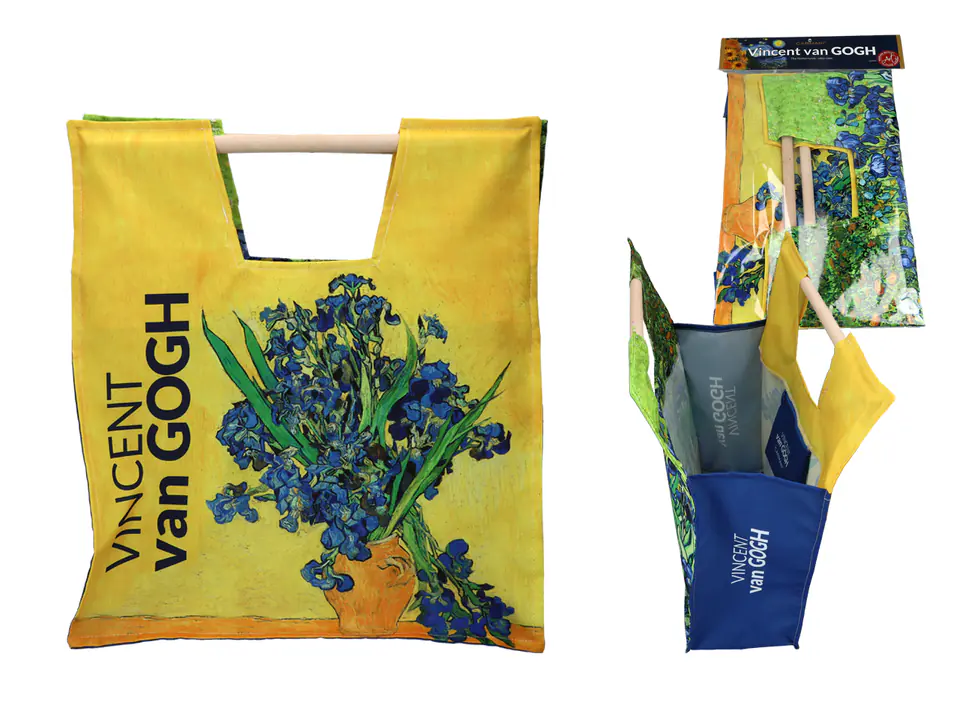 Torba z drewnianym uchwytem - V. van Gogh, Irysy (CARMANI) w sklepie Wasserman.eu