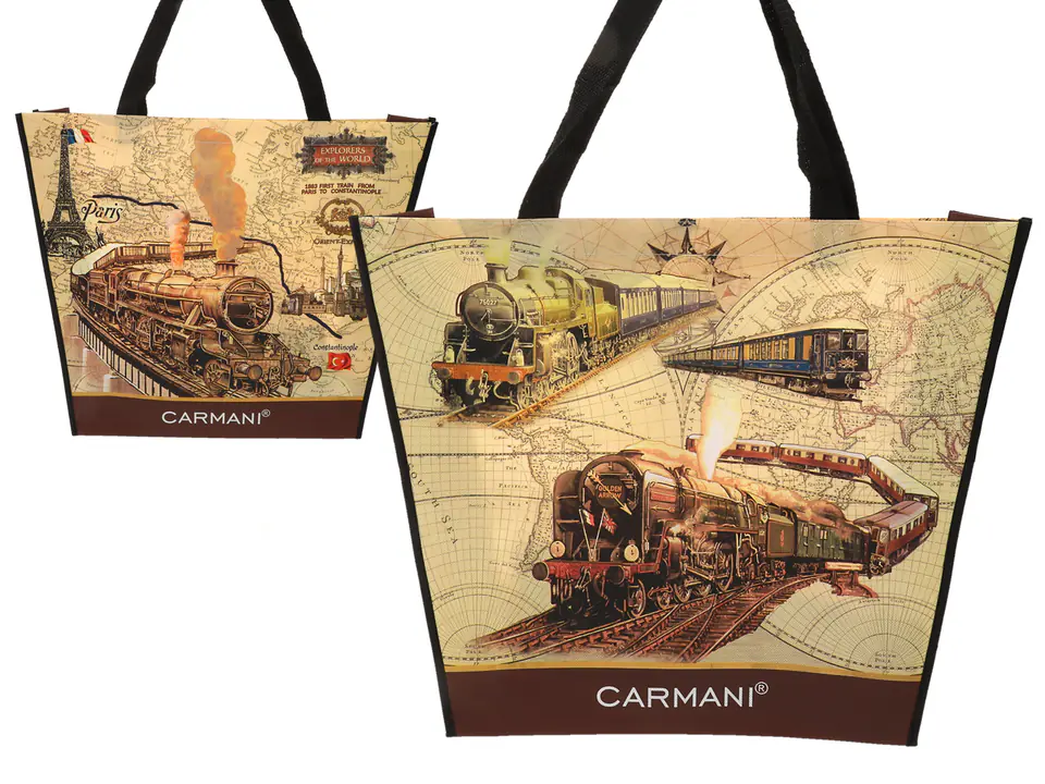 ⁨Shoulder bag - Historical Rail Travel (CARMANI)⁩ at Wasserman.eu