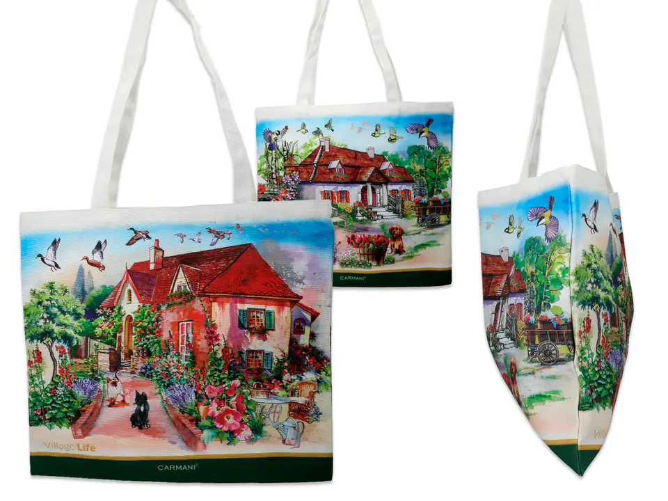 ⁨Canvas bag - Village Life (CARMANI)⁩ at Wasserman.eu