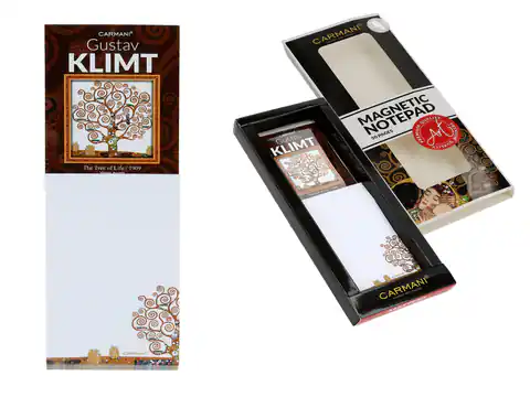 ⁨Notes magnetyczny - G. Klimt, Drzewo życia, białe tło (CARMANI)⁩ w sklepie Wasserman.eu