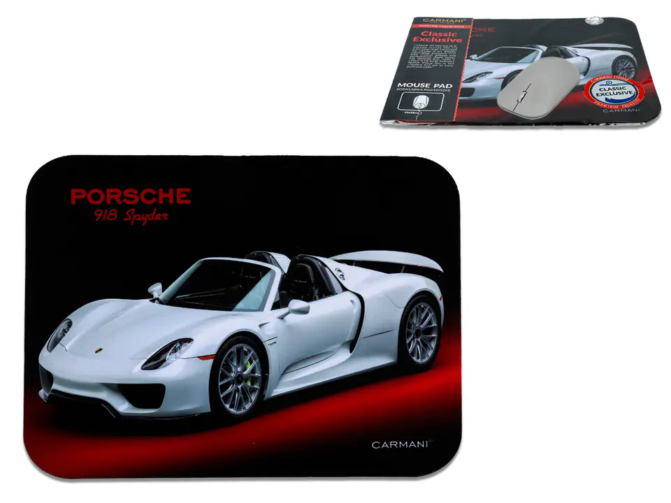 ⁨Podkładka pod mysz komputerową - Classic & Exclusive, Porsche 918 Spyder (CARMANI)⁩ w sklepie Wasserman.eu