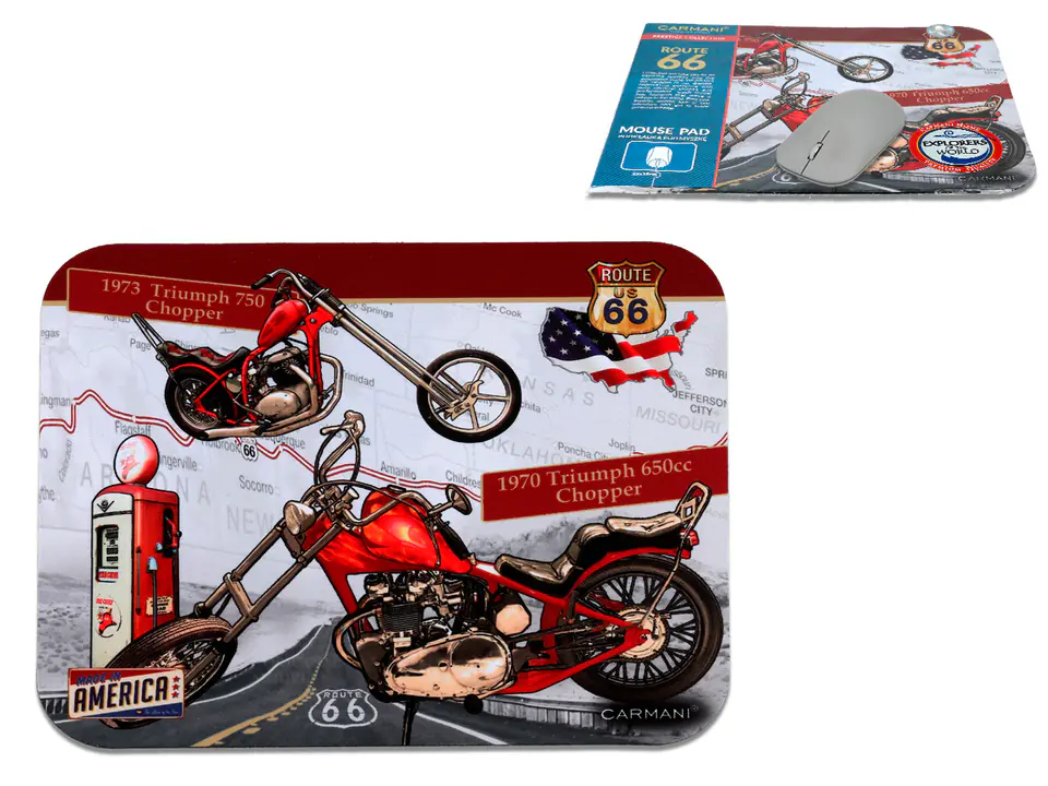 ⁨Podkładka pod mysz komputerową - Classic & Exclusive, 1970 Triumph 650 Chopper (CARMANI)⁩ w sklepie Wasserman.eu