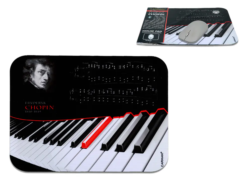 ⁨Podkładka pod mysz komputerową - F.Chopin (CARMANI)⁩ w sklepie Wasserman.eu