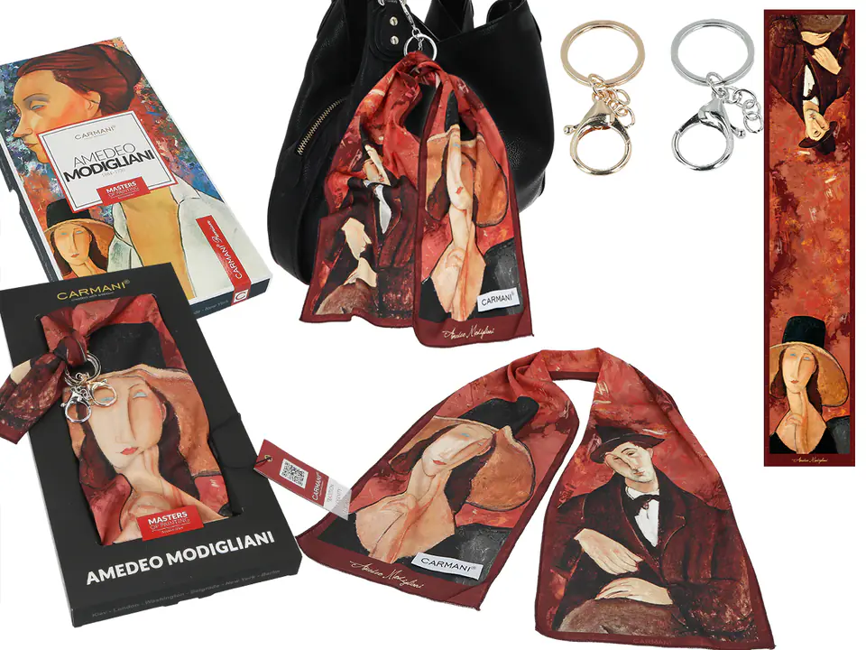 ⁨Handbag tag - A. Modigliani, Woman in a Hat and Mario Varvogli (CARMANI)⁩ at Wasserman.eu