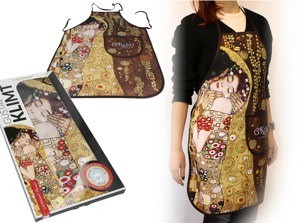 ⁨Kitchen apron - G. Klimt, Kiss (CARMANI)⁩ at Wasserman.eu