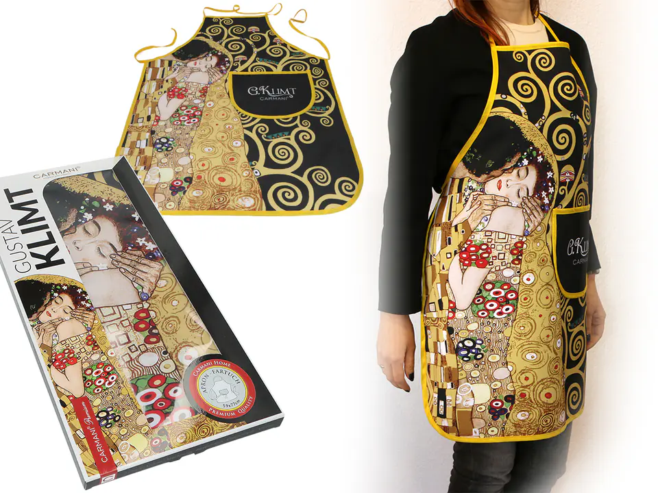 ⁨Kitchen apron - G. Klimt, Kiss, Tree of Life (CARMANI)⁩ at Wasserman.eu