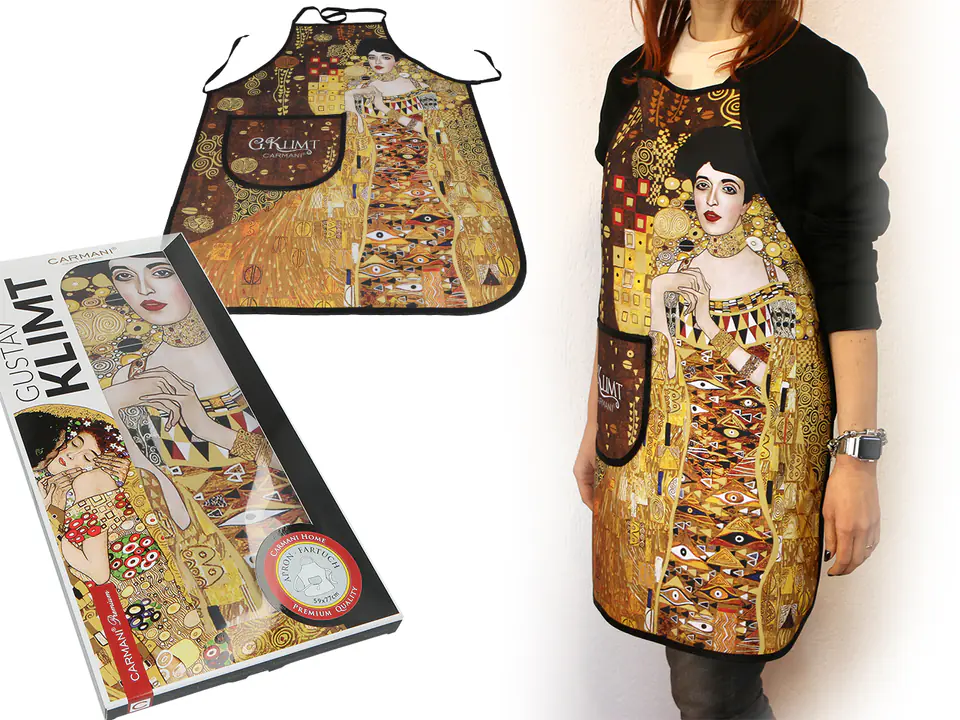 ⁨Kitchen apron - G. Klimt, Adela (CARMANI)⁩ at Wasserman.eu